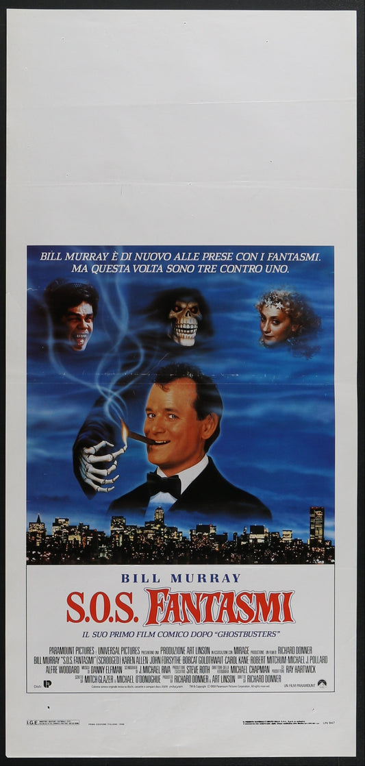 Scrooged (1988) Original Italian Locandina Movie Poster