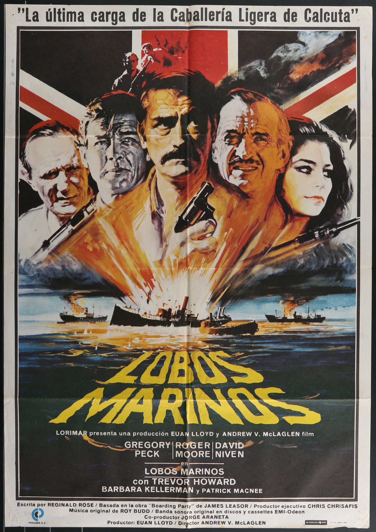 Sea Wolves (1980) Original Spanish Movie Poster
