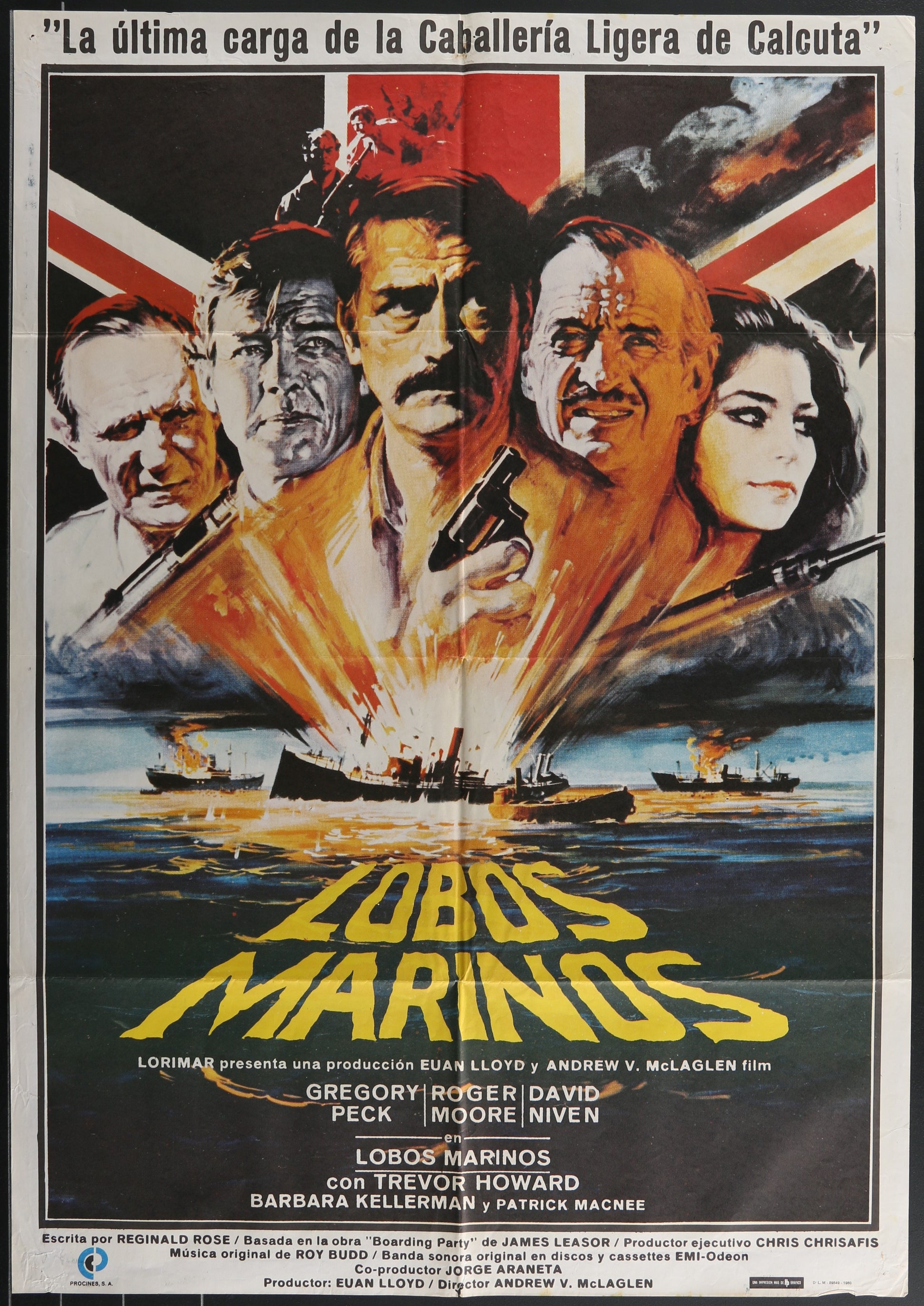 Sea Wolves (1980) Original Spanish Movie Poster