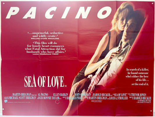 Sea of Love (1989) Original UK Quad Movie Poster - Al Pacino