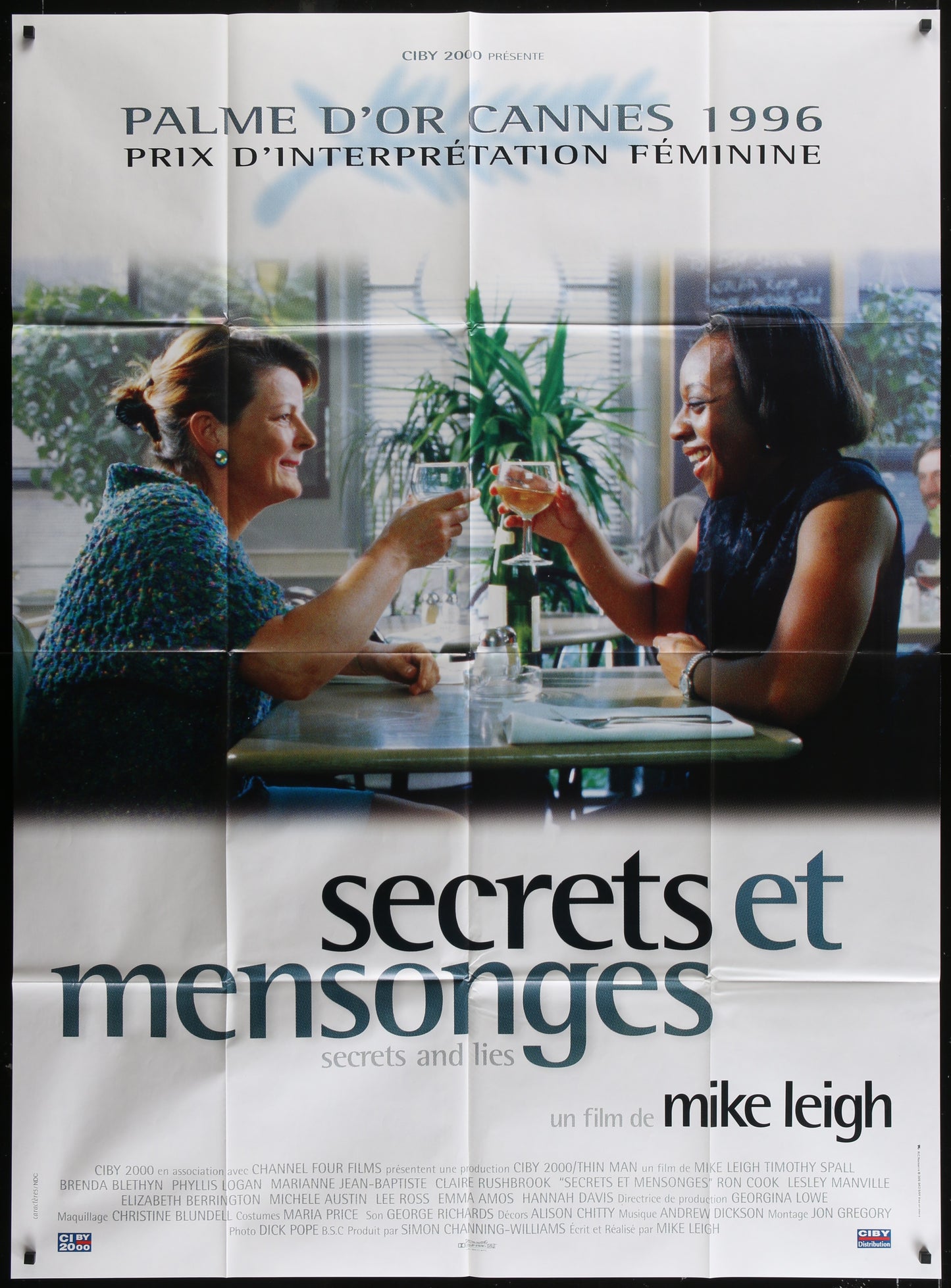 Secrets & Lies (1996) Original French Grande Movie Poster 116 x 157 cm
