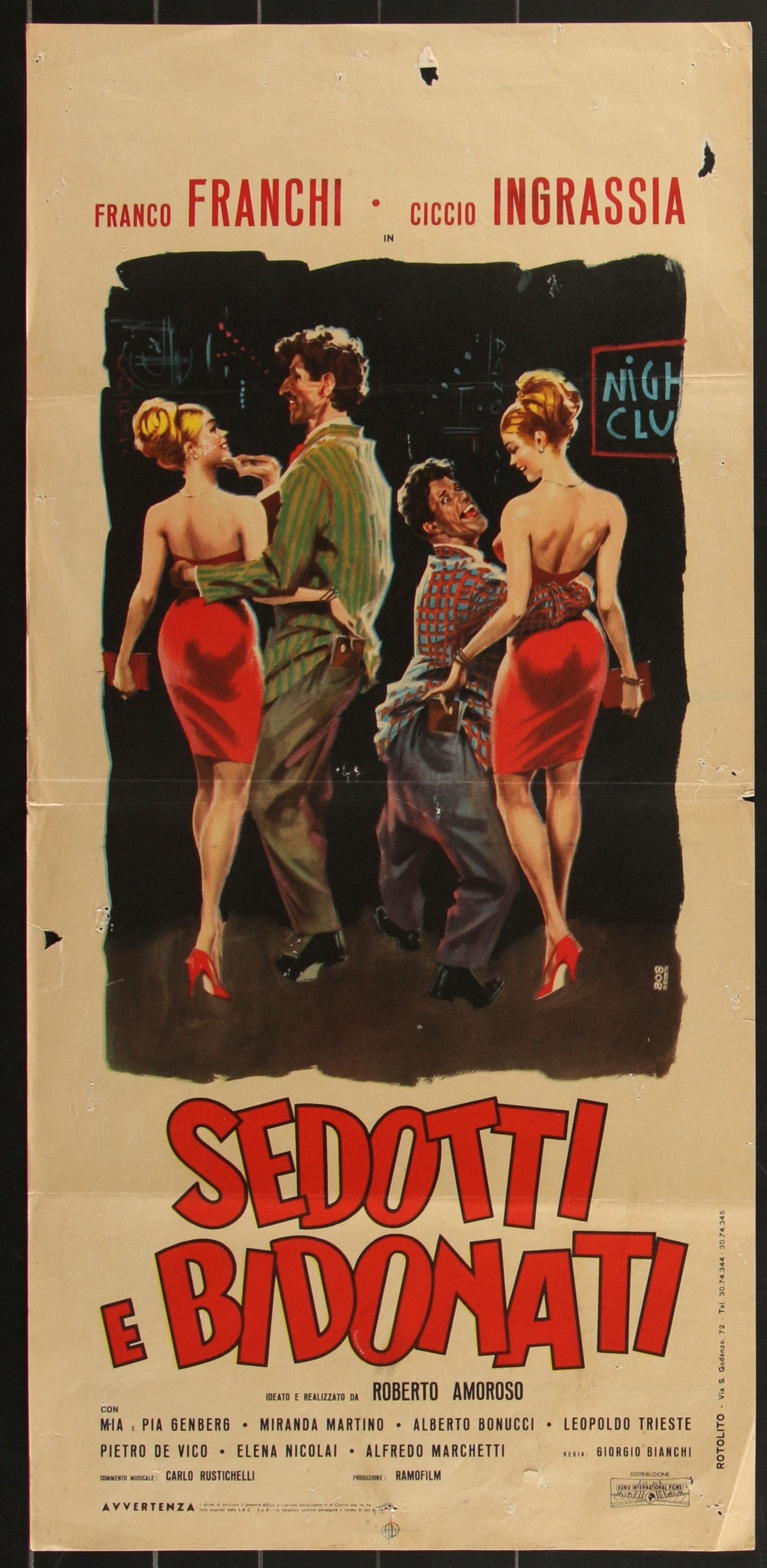 Sedotti E Bidonati (1964) Original Italian Locandina Movie Poster