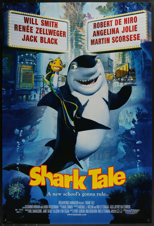 Shark Tale (2004) Original US One Sheet Movie Poster 27 x 40