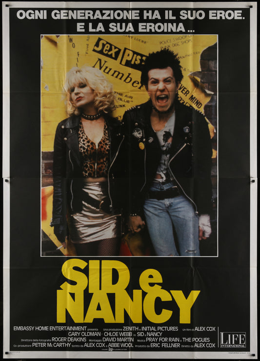 Sid and Nancy (1986) Original Italian 4-Fogli Movie Poster