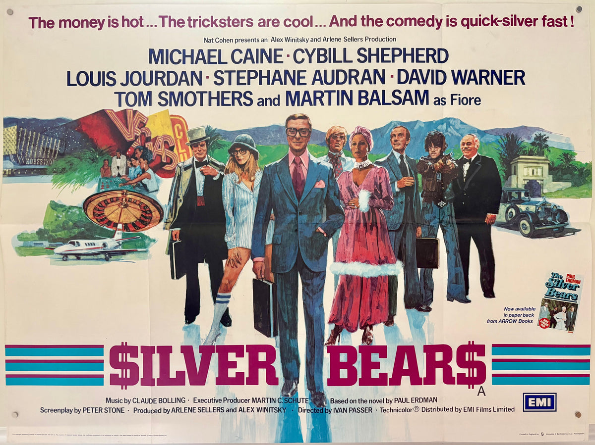 Silver Bears (1977) Original UK Quad Movie Poster - Michael Caine