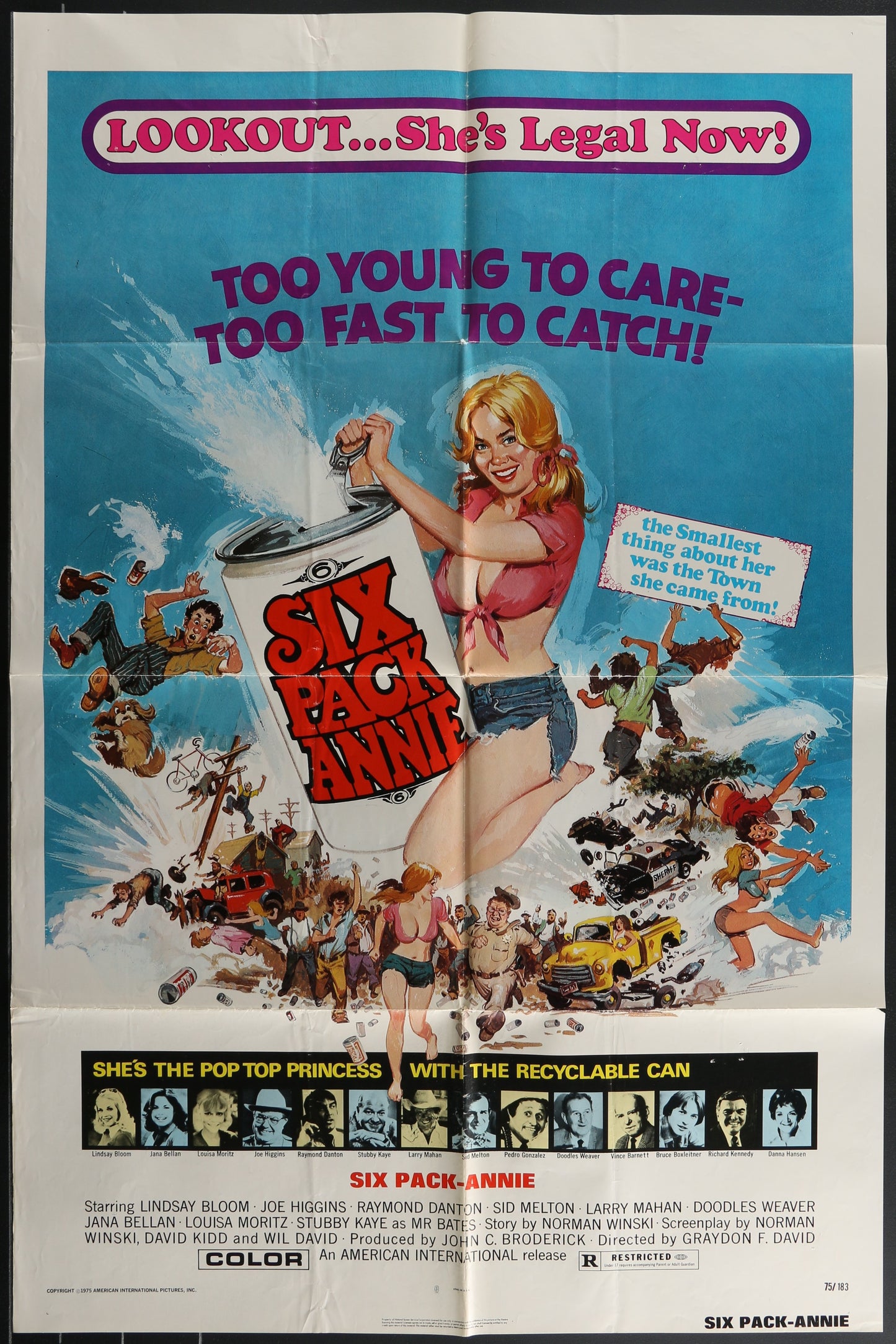 Six Pack Annie (1975) Original US One Sheet Movie Poster 27 x 41