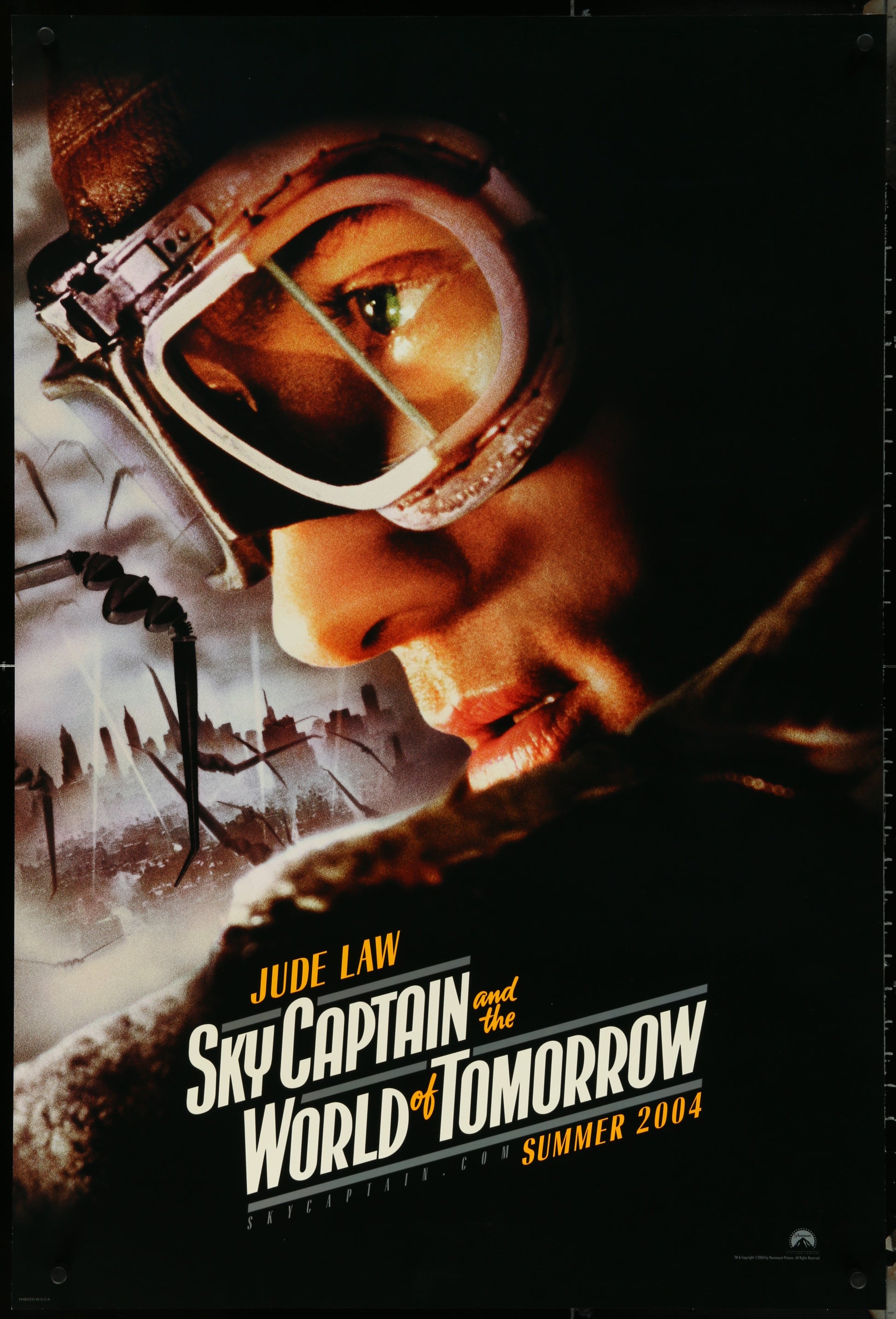Sky Captain And The World Of Tomorrow (2004) Original US One Sheet Movie Poster - Jude Law