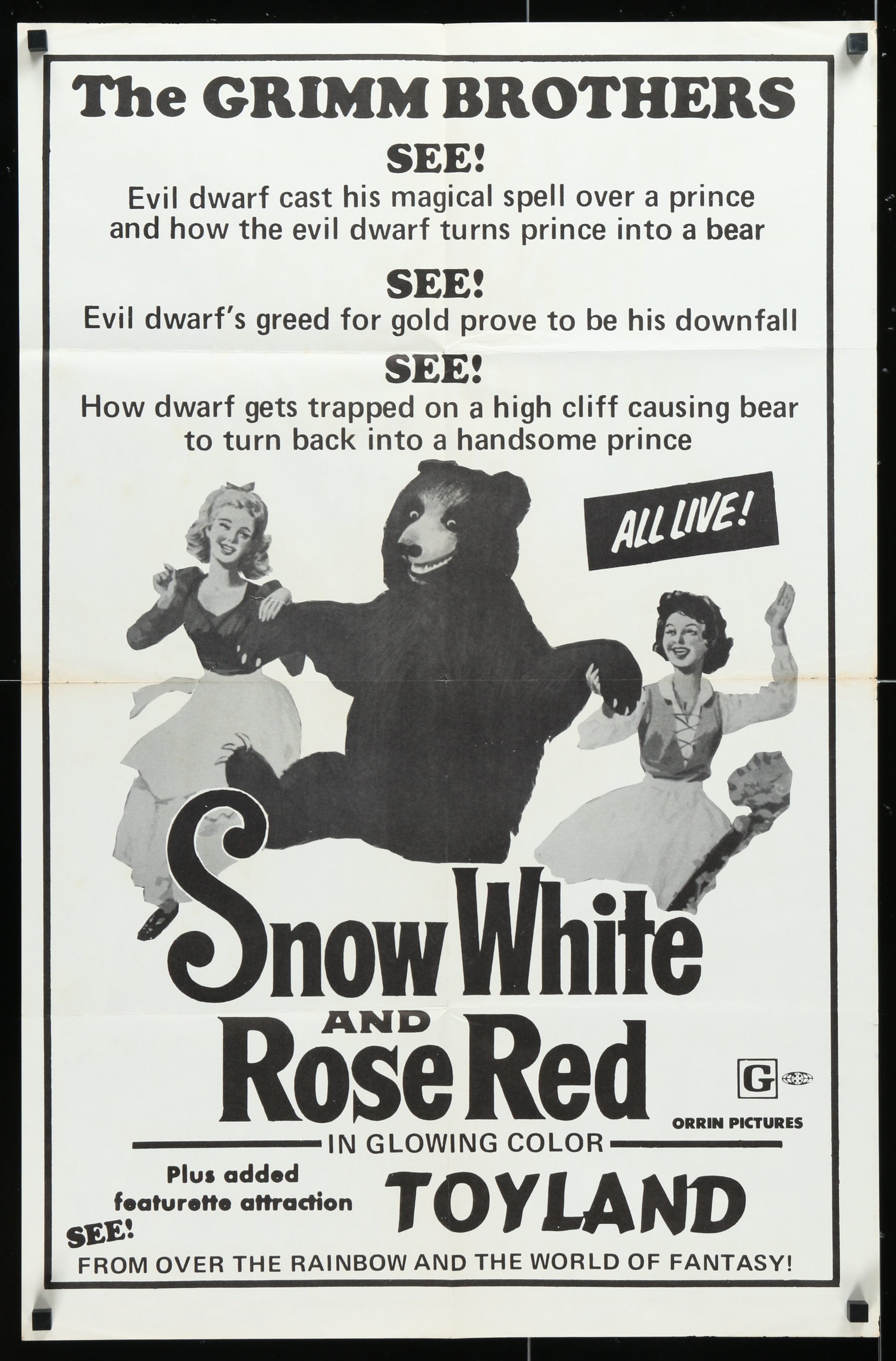 Snow White And Rose Red (1970s?) Original US One Sheet Movie Poster