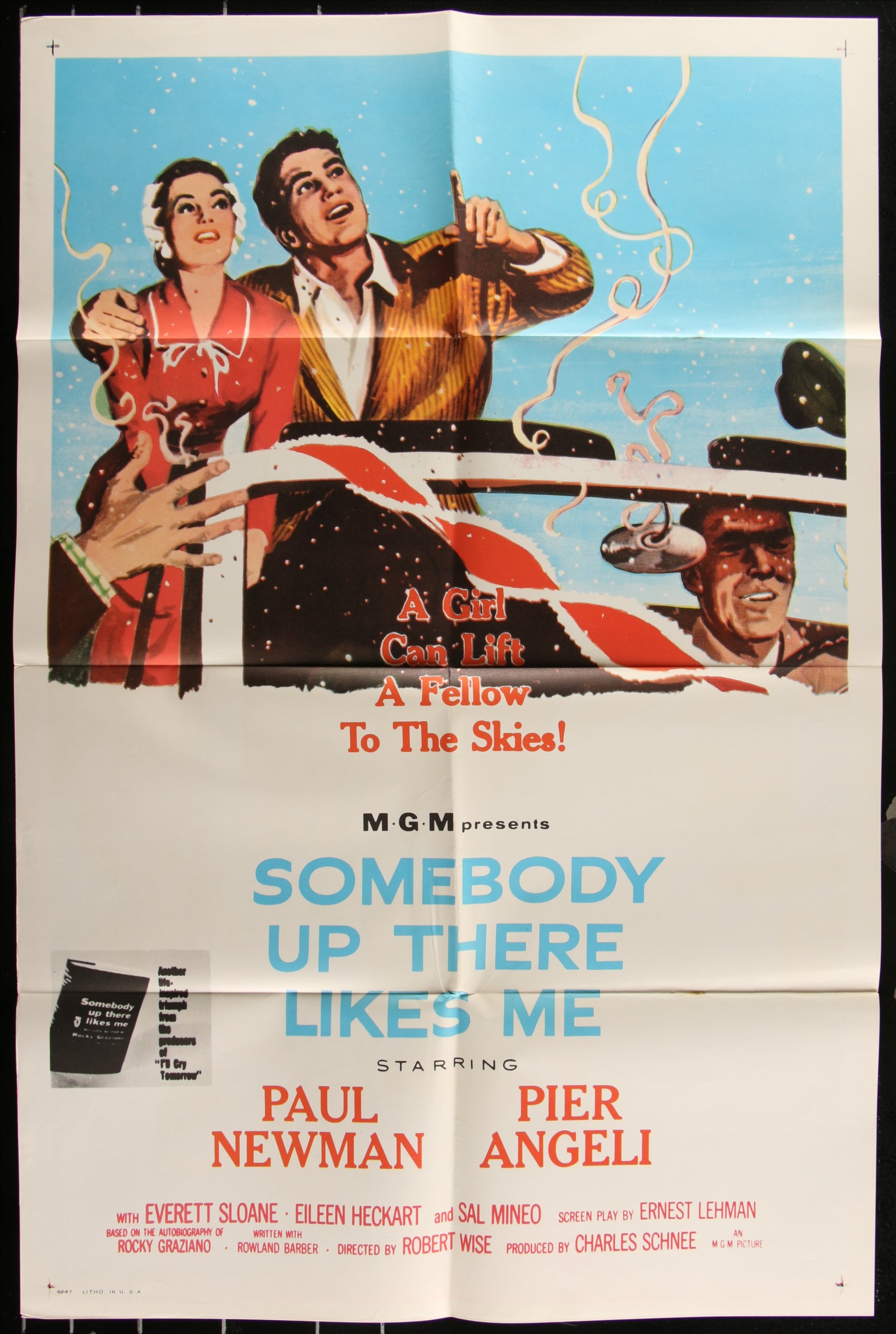 Somebody Up There Likes Me (1956) Original US One Sheet Movie Poster 27 x 41