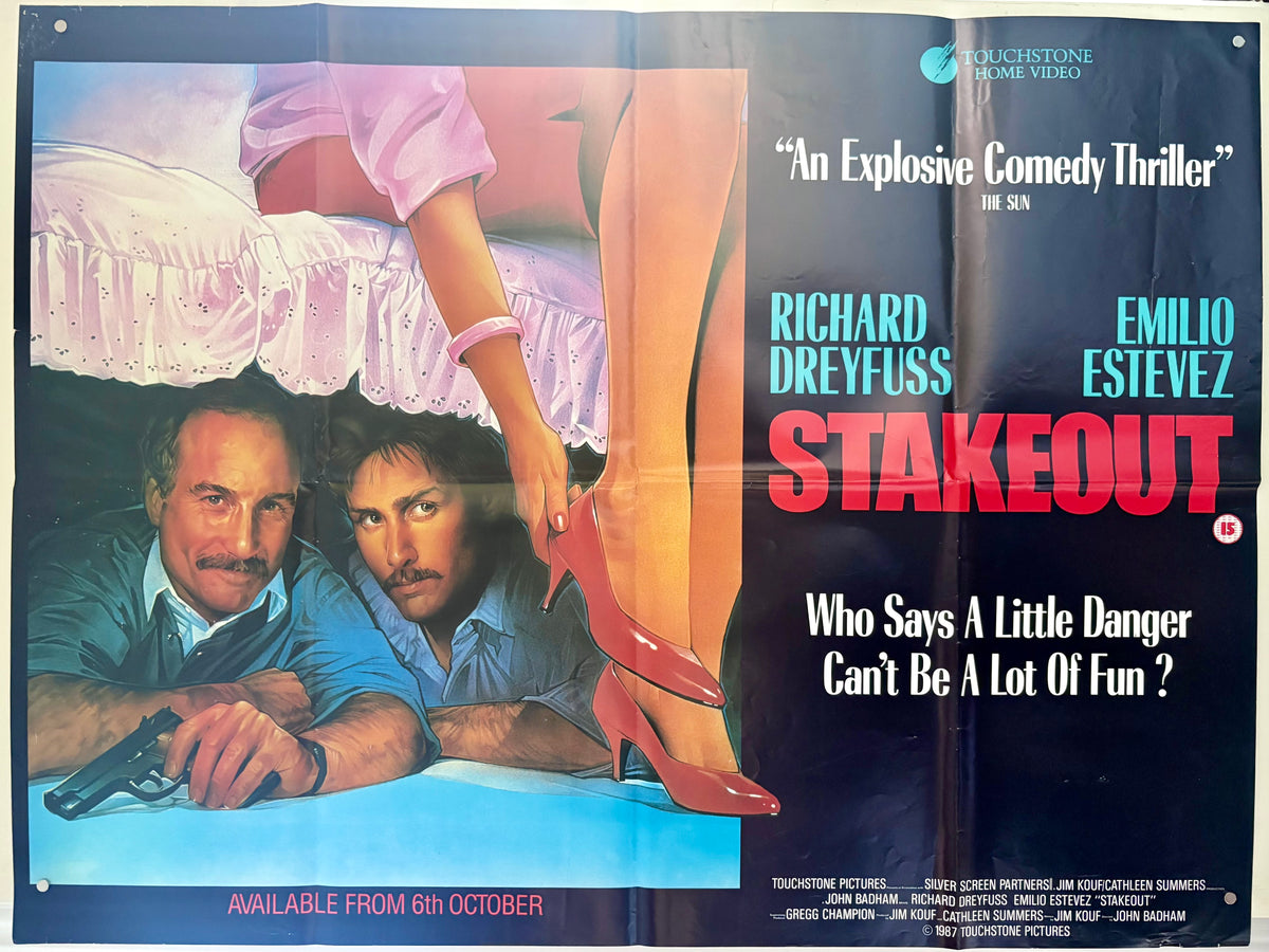 Stakeout (1987) Original UK VHS Video Store Poster
