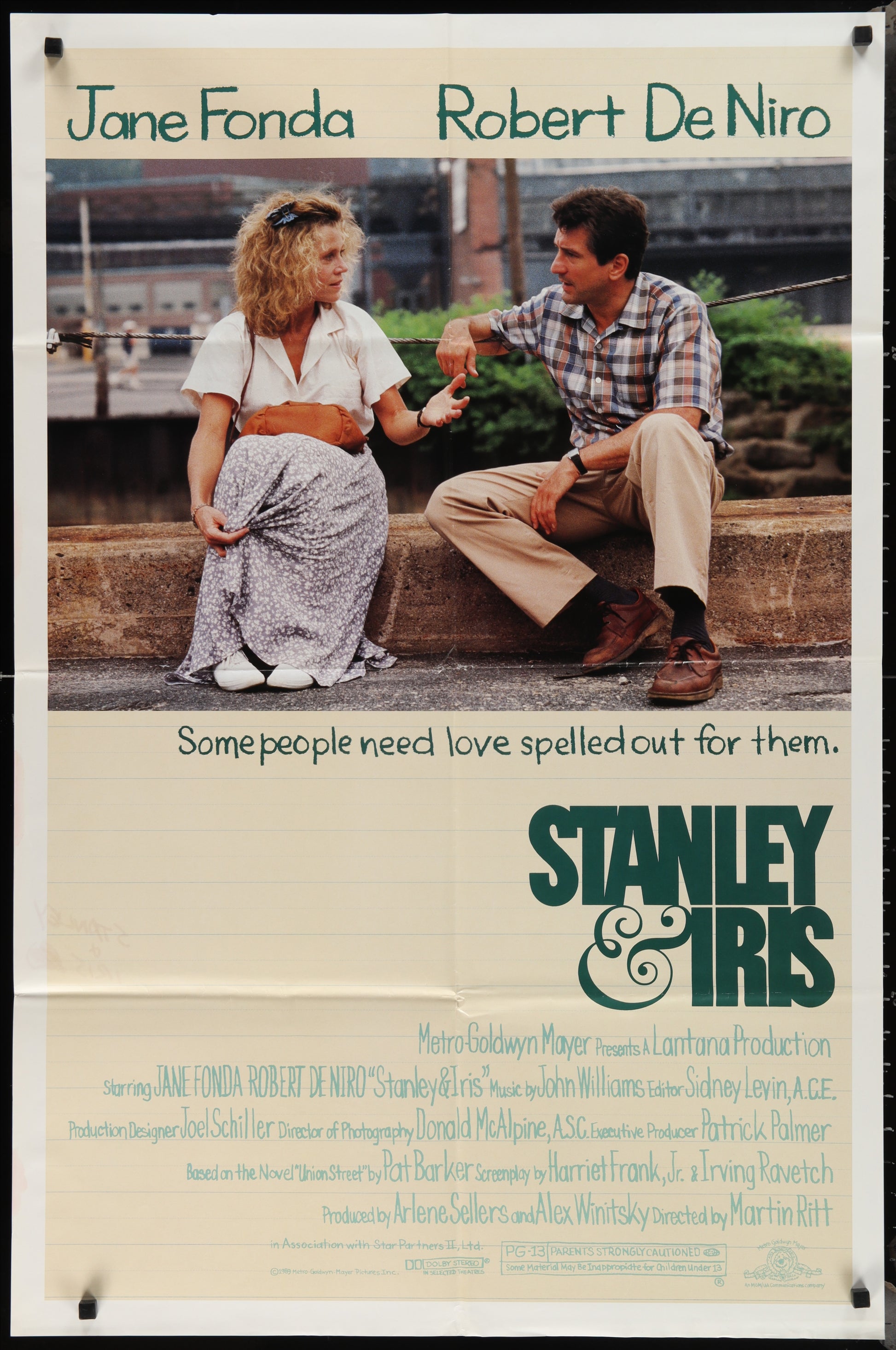 Stanley & Iris (1989) Original US One Sheet Movie Poster 27 x 41