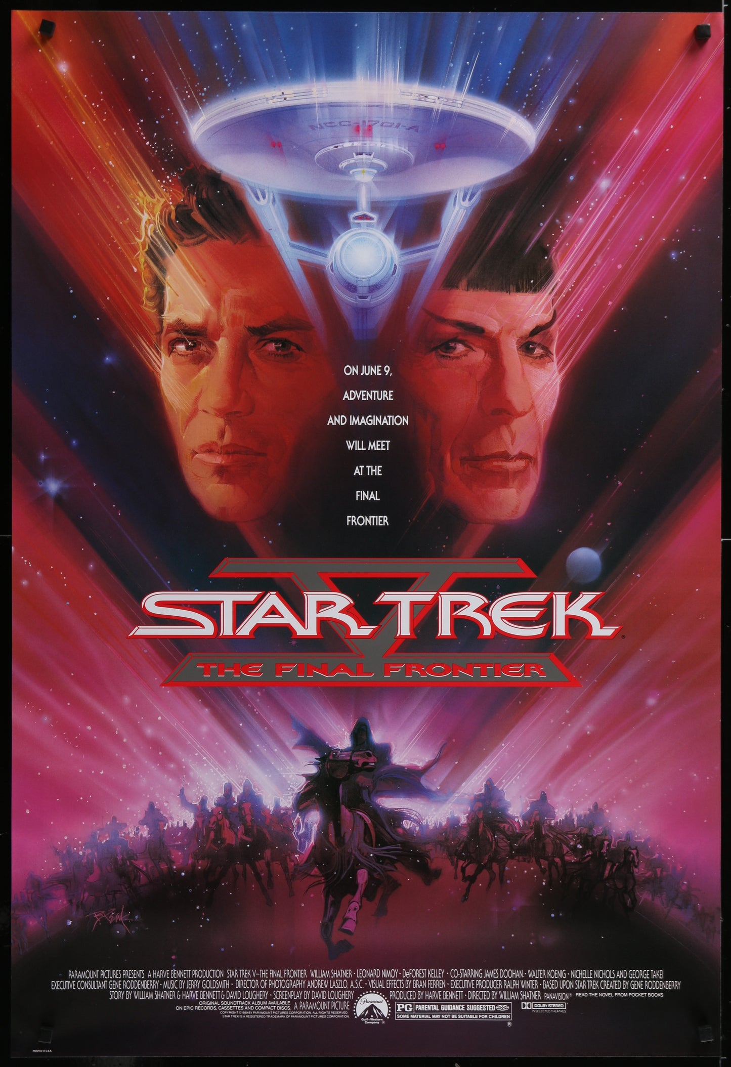 Star Trek V: The Final Frontier (1989) Original US One Sheet Movie Poster 27 x 40