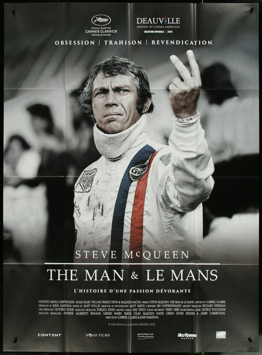 Steve McQueen: The Man & Le Mans (2015) Original French One-Panel (Grande) Movie Poster
