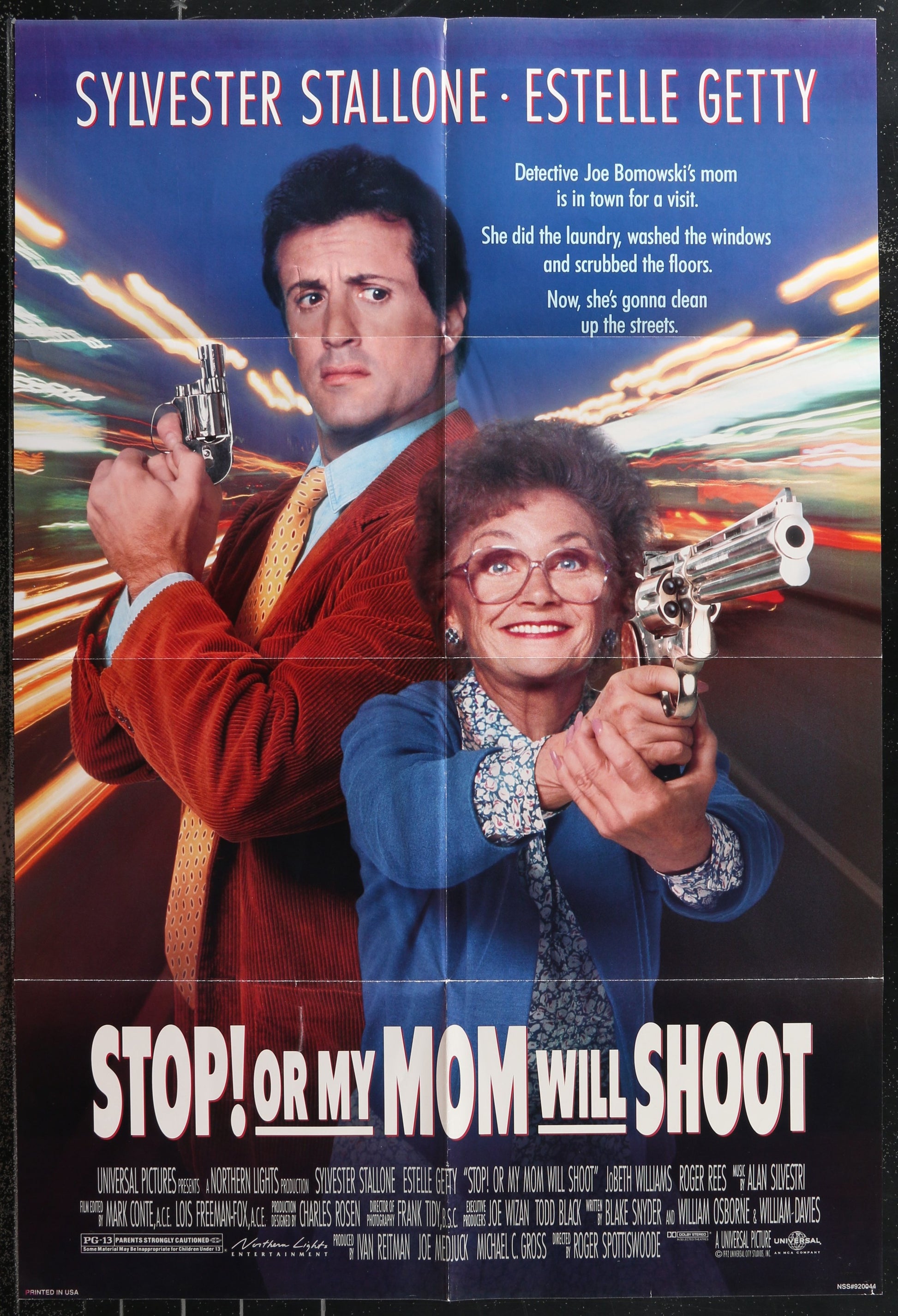 Stop! Or My Mom Will Shoot (1992) Original US One Sheet Movie Poster 27 x 40
