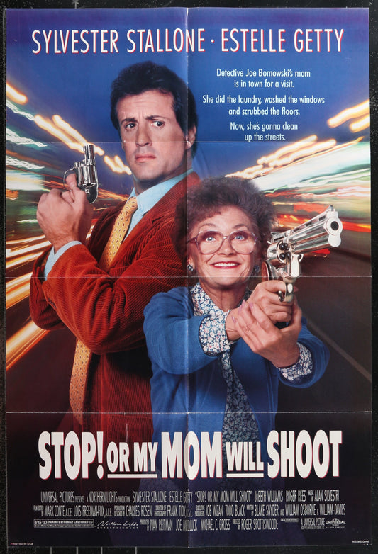 Stop! Or My Mom Will Shoot (1992) Original US One Sheet Movie Poster 27 x 40