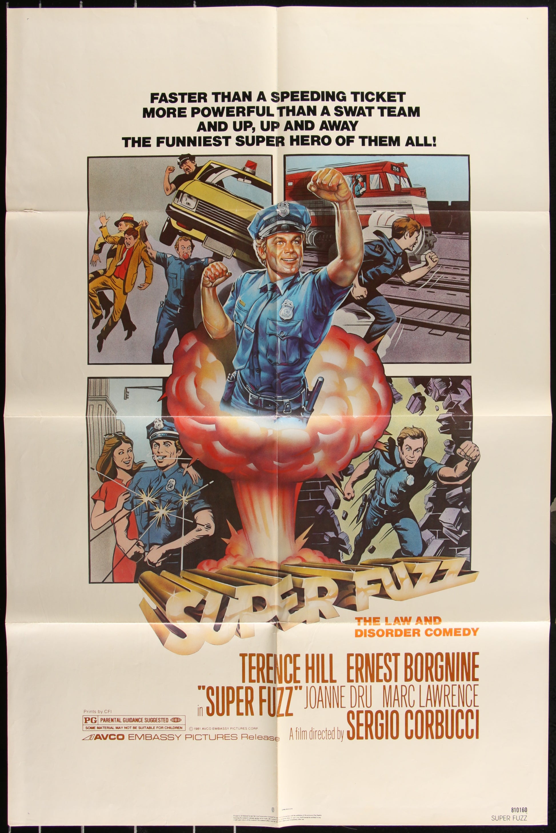 Super Fuzz (1981) Original US One Sheet Movie Poster 27 x 41