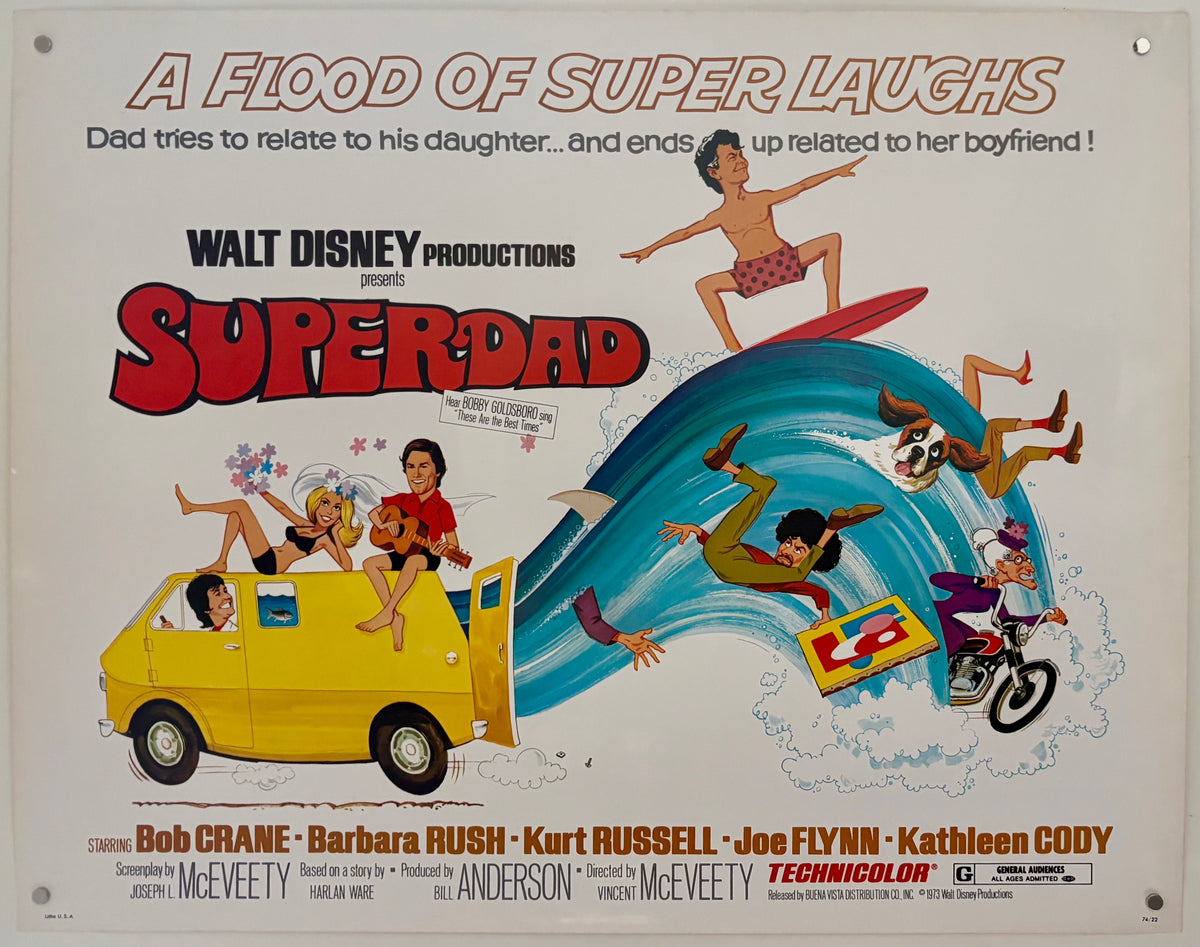 Superdad (1973) Original US Half Sheet Movie Poster - Walt Disney