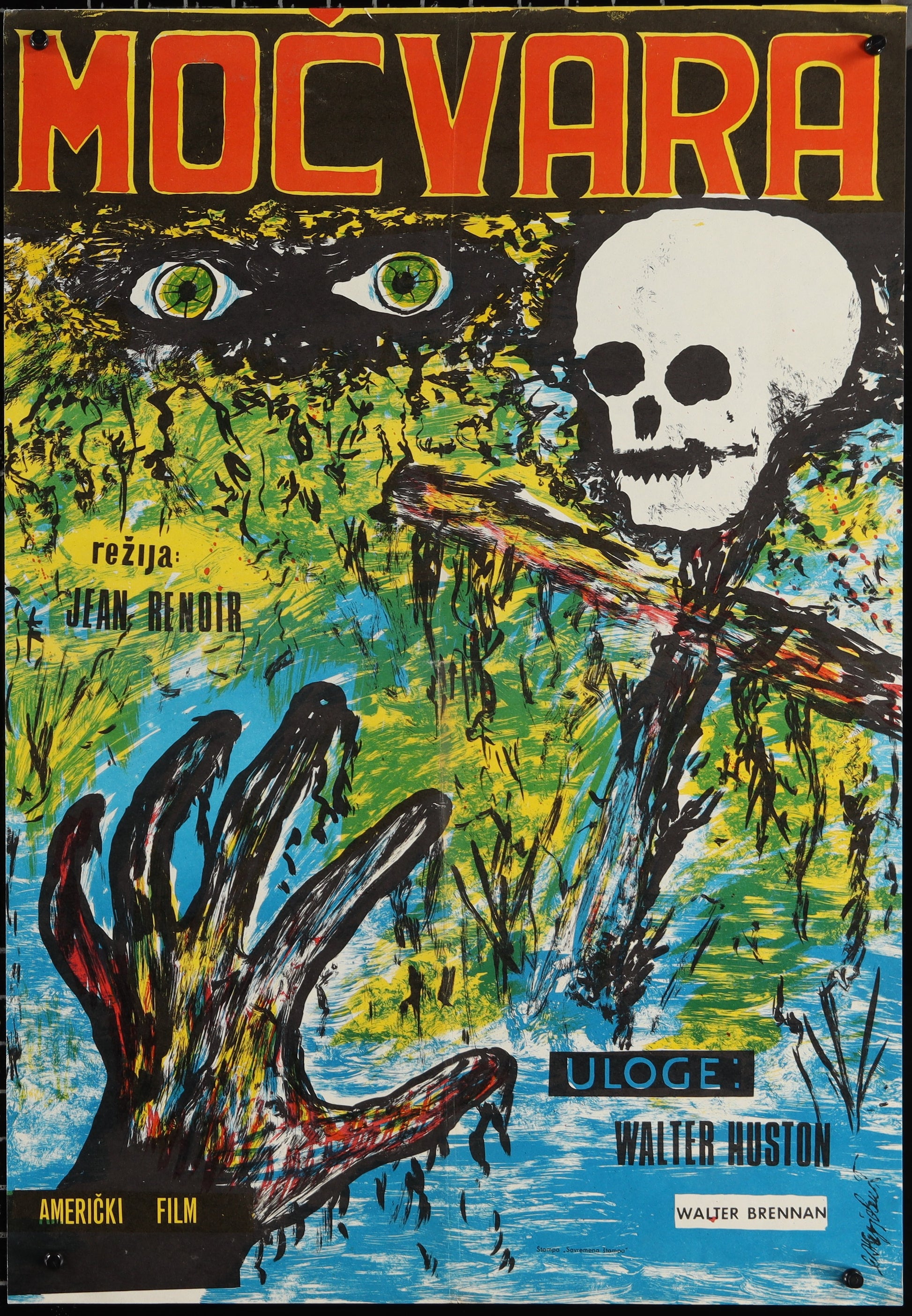Swamp Water - Mocvara (1960s Release) Original Yugoslav Movie Poster