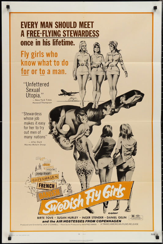 Swedish Fly Girls (1972) Original US One Sheet Movie Poster