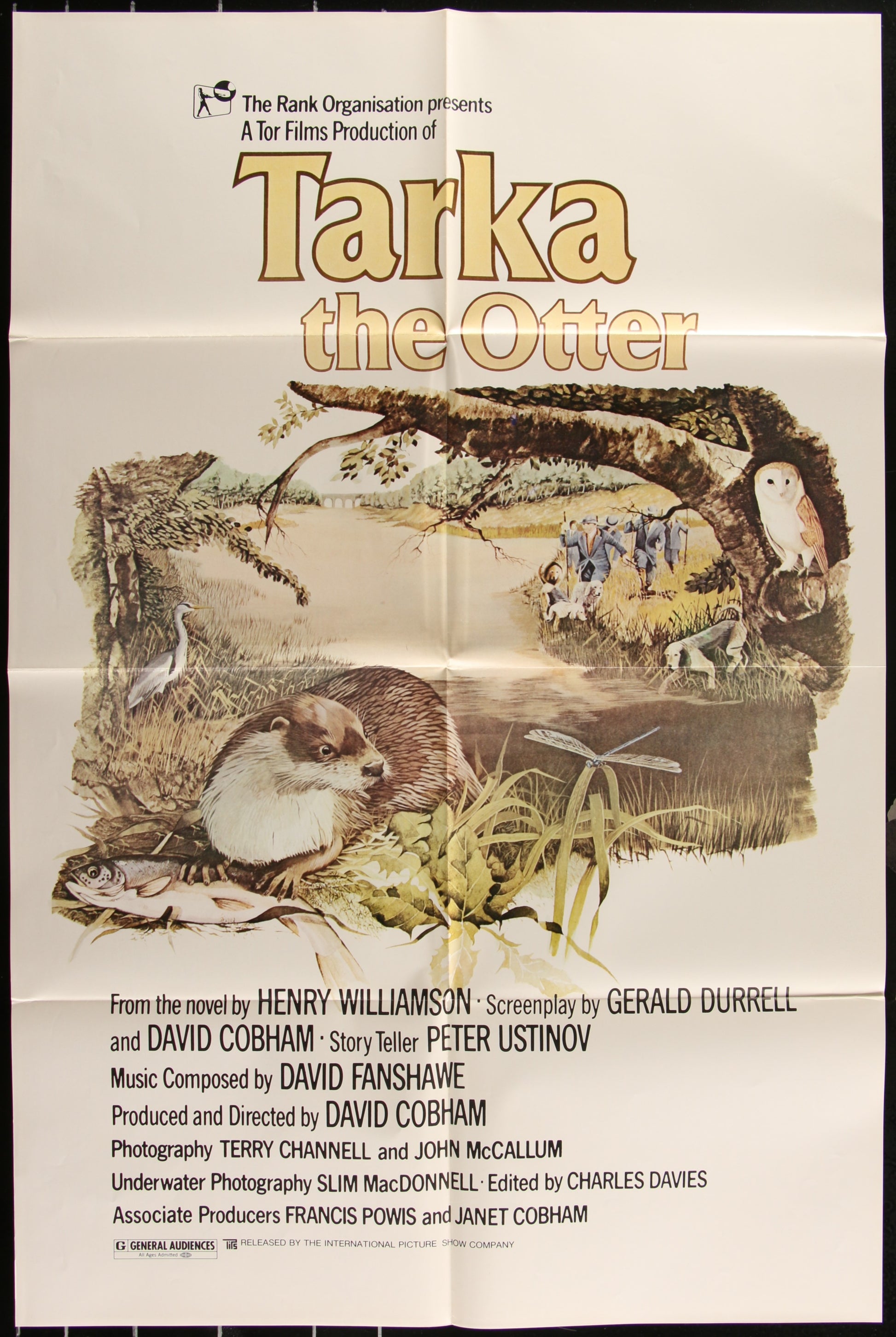 Tarka The Otter (1979) Original US One Sheet Movie Poster 27 x 41