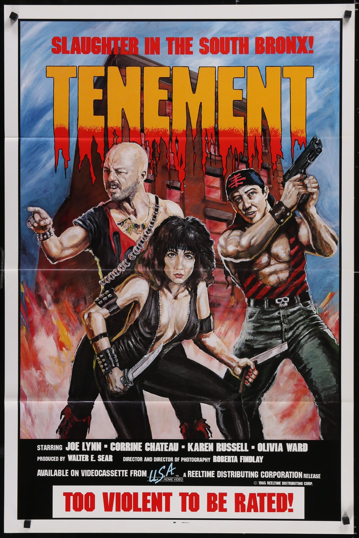 Tenement (1985) Original US Video Store Horror Movie Poster