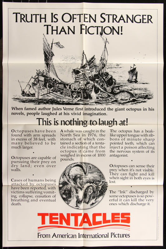 Tentacles (1977) Original US One Sheet Movie Poster 27 x 41