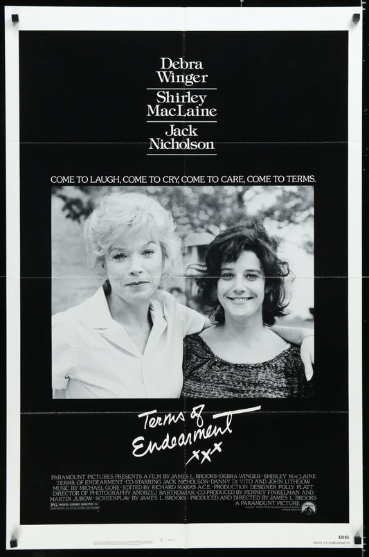 Terms Of Endearment (1983) Original US One Sheet Movie Poster