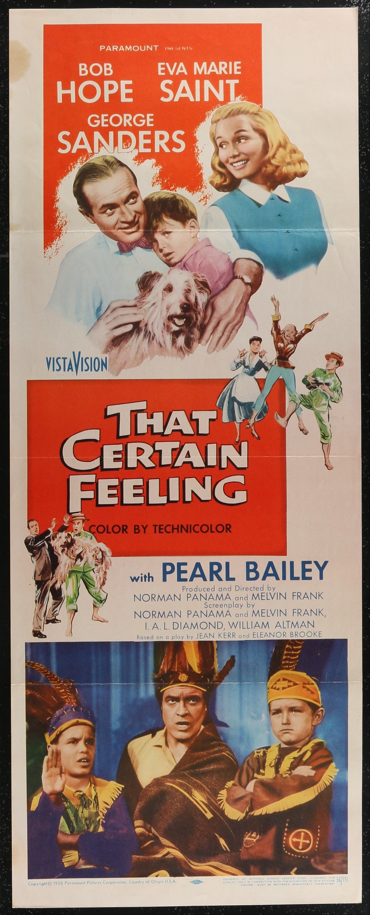 That Certain Feeling (1956) Original US Insert Movie Poster 14 x 36 in