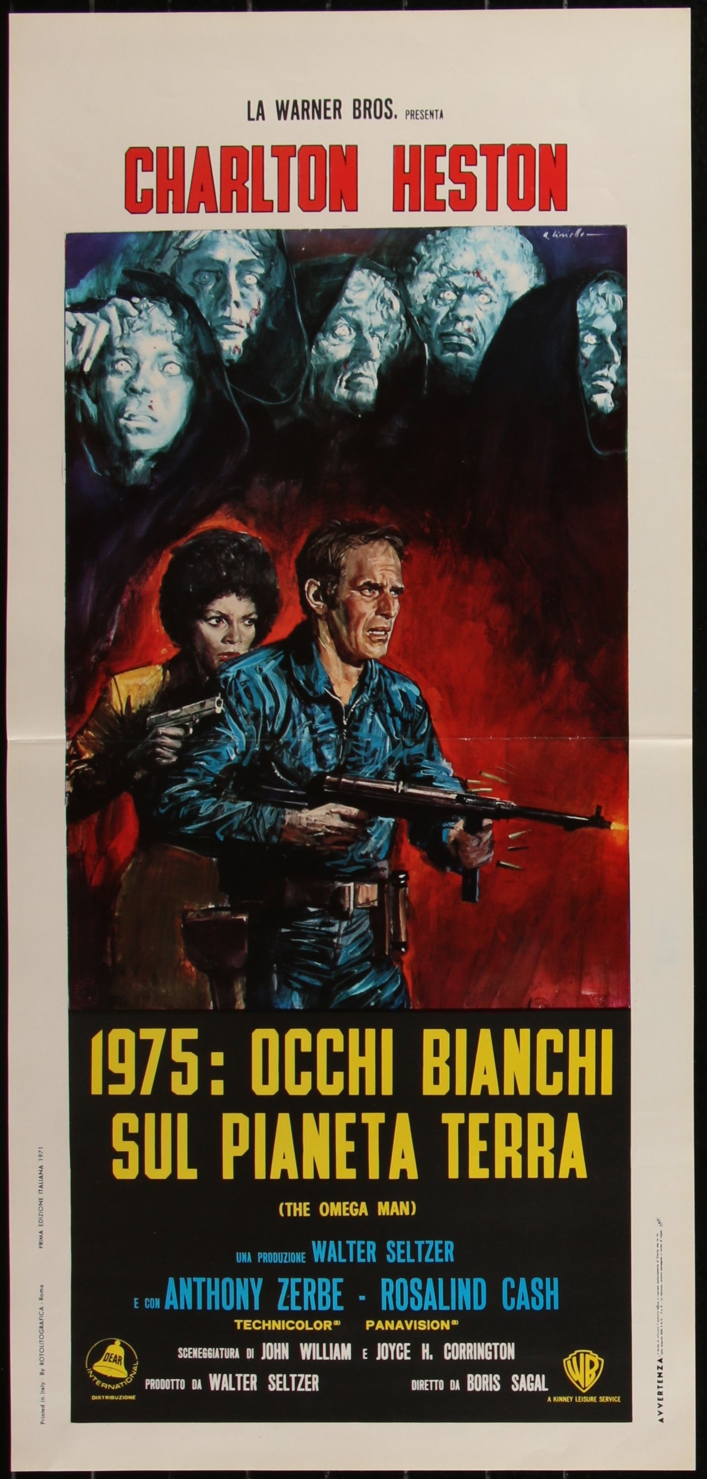 The Omega Man (1971) Original Italian Locandina Movie Poster