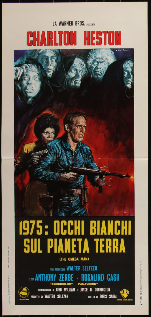 The Omega Man (1971) Original Italian Locandina Movie Poster