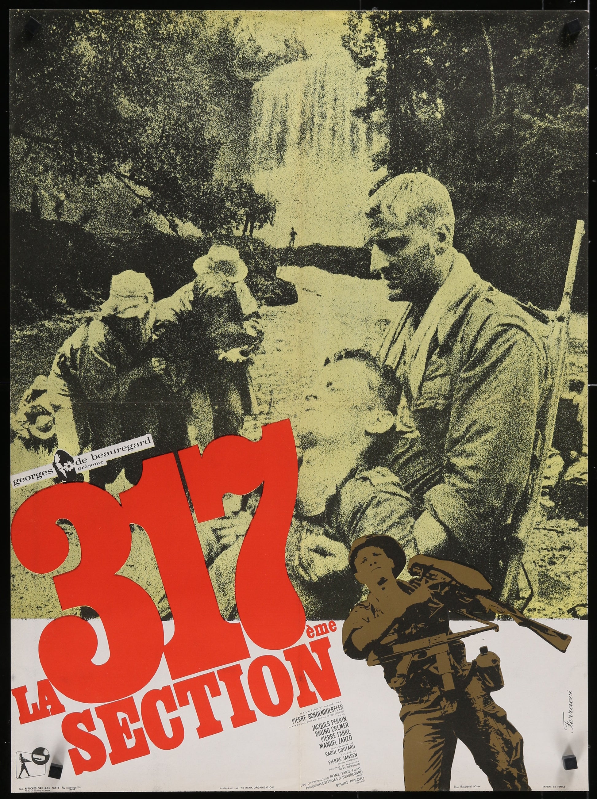 The 317th Platoon (1965) Original French Affiche Movie Poster 23x32
