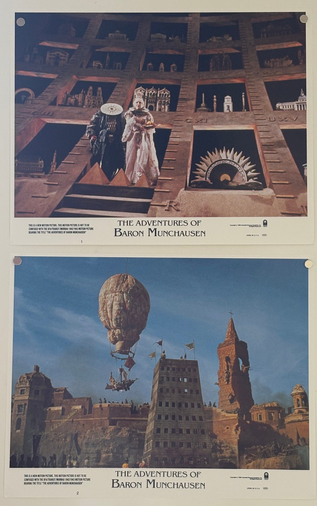 The Adventures of Baron Munchausen (1988) Complete US Lobby Card Set