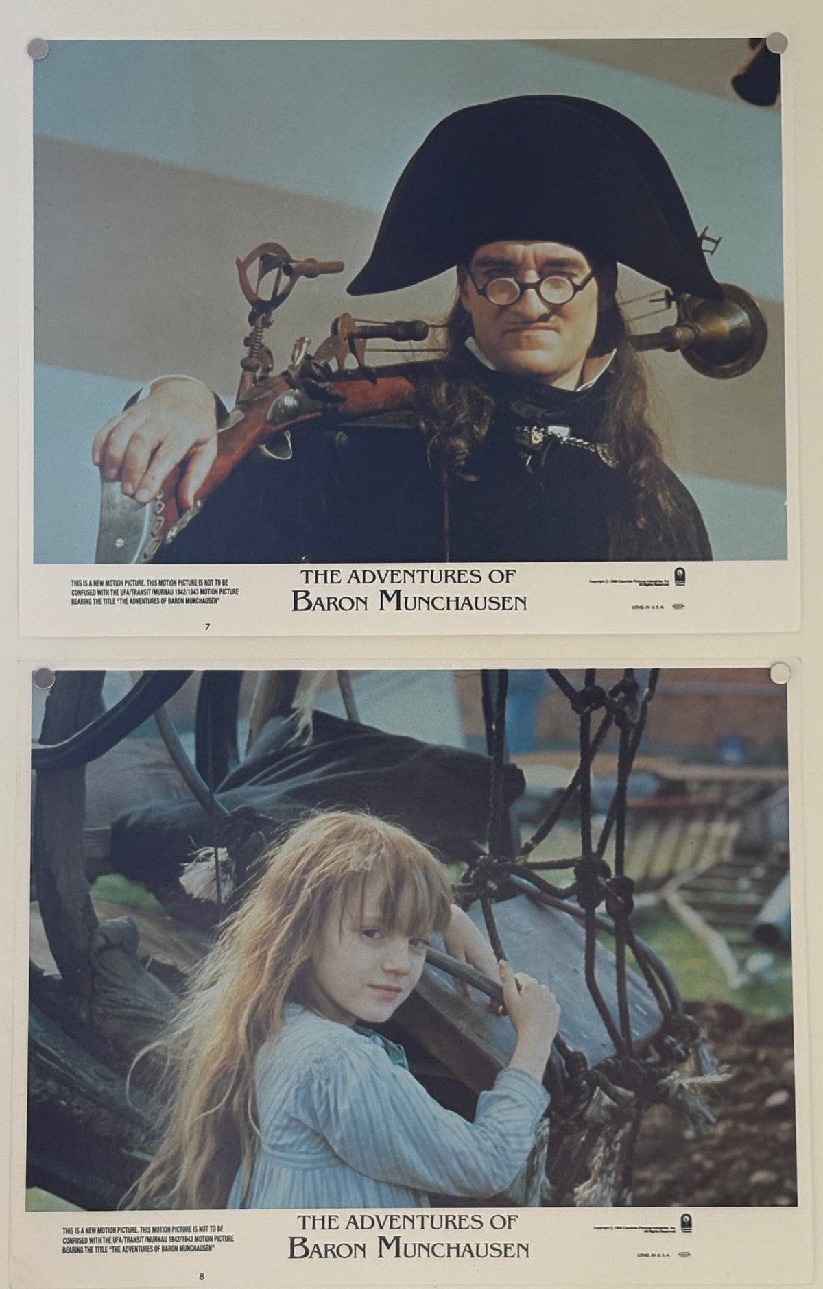 The Adventures of Baron Munchausen (1988) Complete US Lobby Card Set