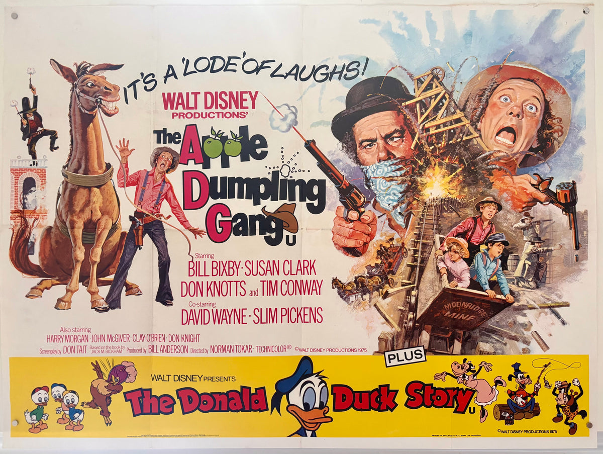The Apple Dumpling Gang / Donald Duck Story (1975) UK Quad Poster