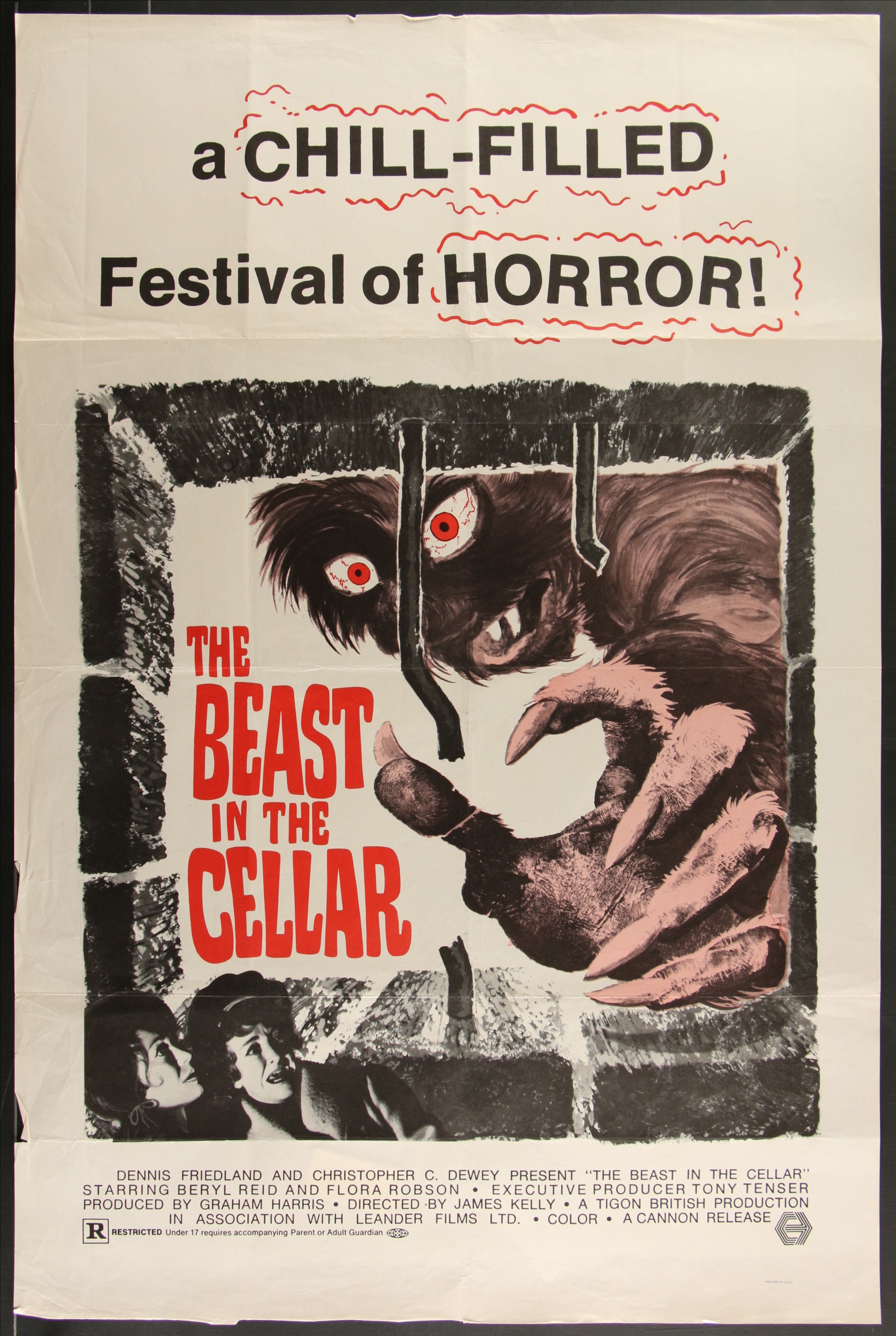 The Beast in the Cellar (1971) Original US One Sheet Movie Poster 27 x 41