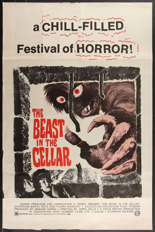 The Beast in the Cellar (1971) Original US One Sheet Movie Poster 27 x 41