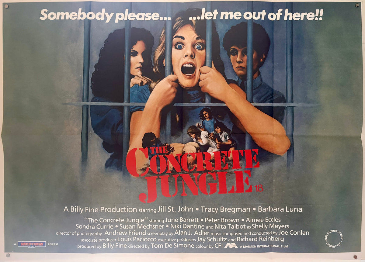 The Concrete Jungle (1982) Original UK Quad Movie Poster