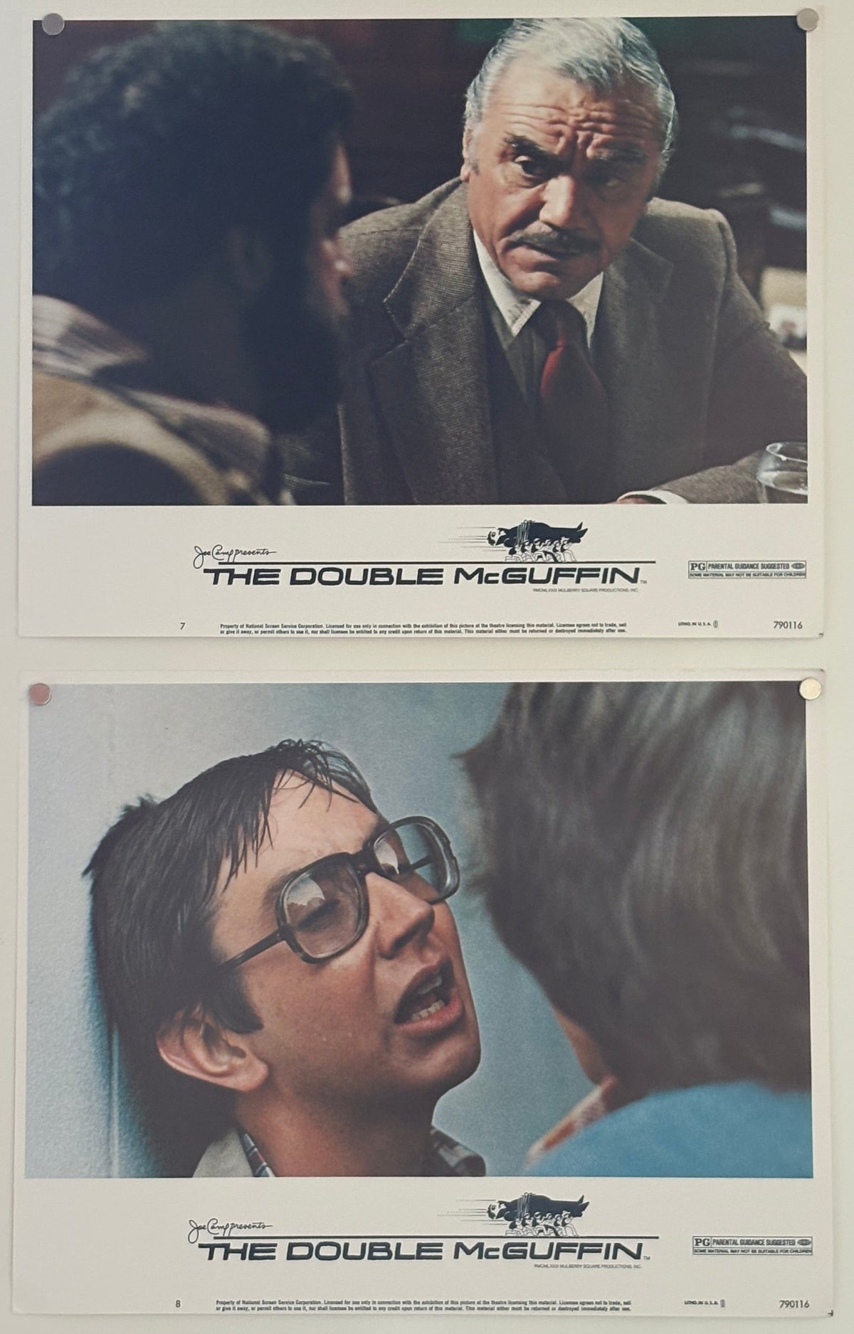 The Double McGuffin (1979) Complete Set of 8 Original US Lobby Cards