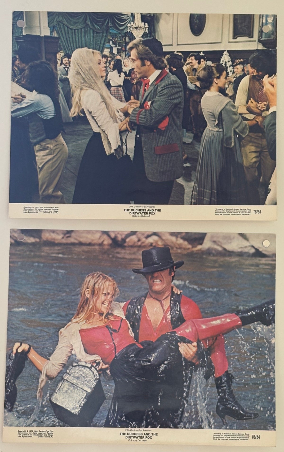 The Duchess and the Dirtwater Fox (1976) x7 Original US Lobby Cards