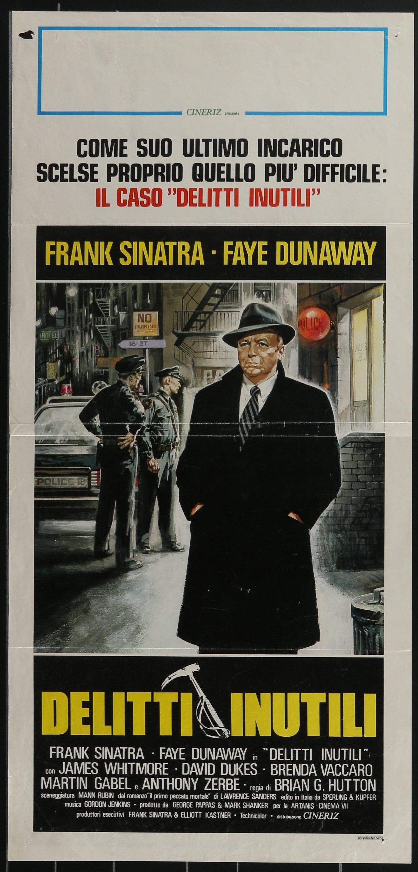 The First Deadly Sin (1980) Original Italian Locandina Movie Poster