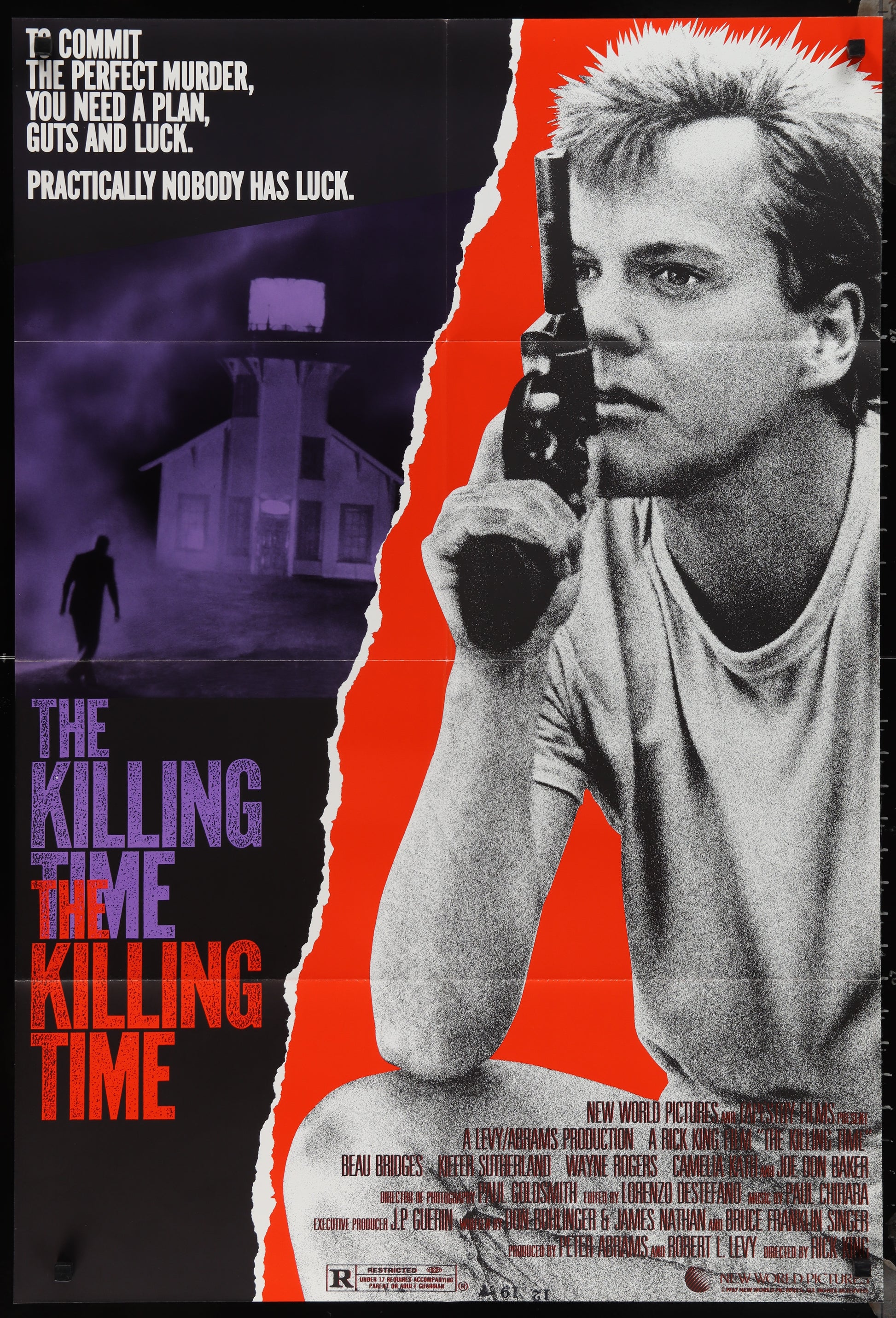 The Killing Time (1987) – Original US One Sheet Movie Poster (27x41) – Beau Bridges, Kiefer Sutherland