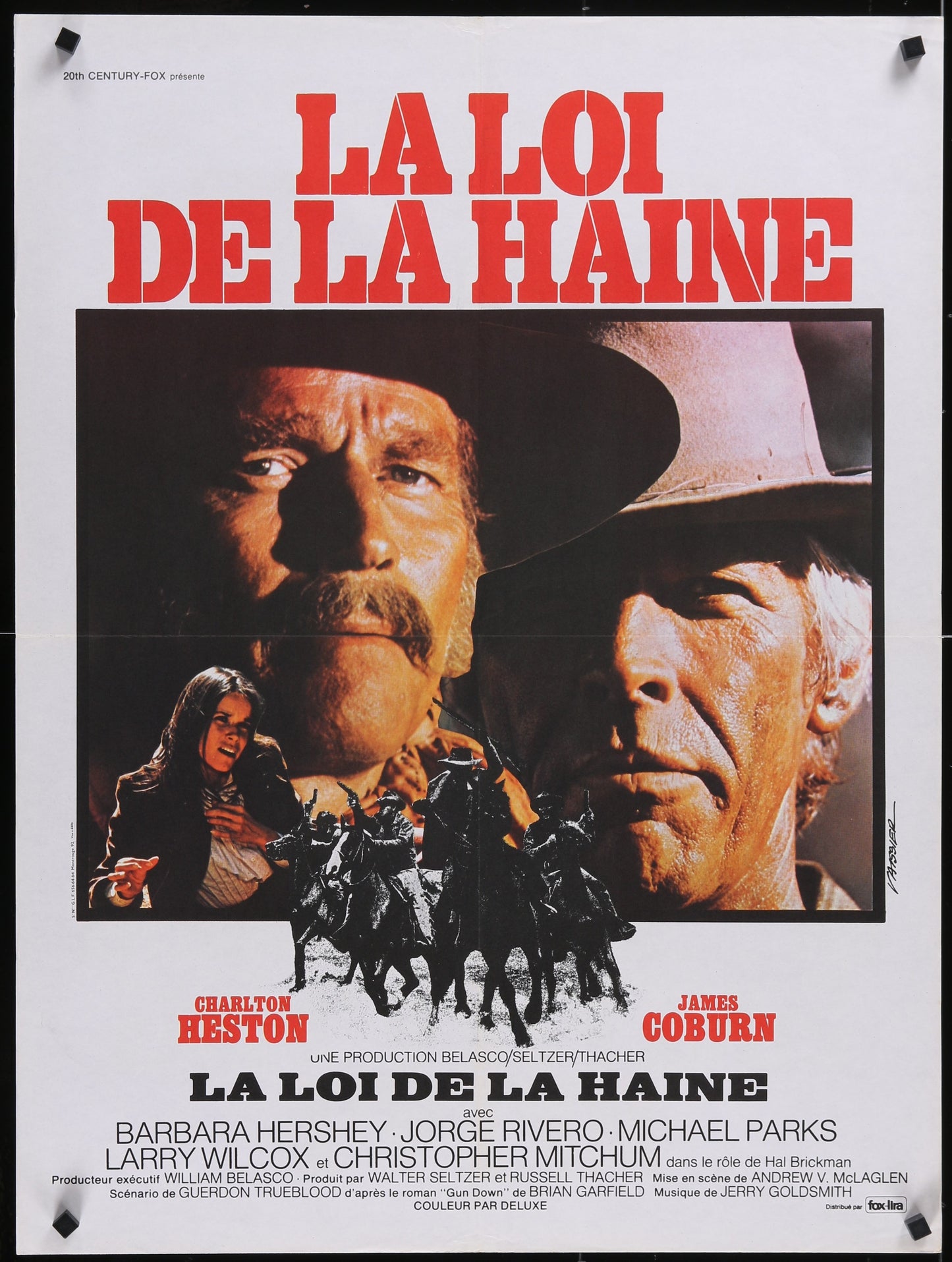 The Last Hard Men (1976) Original French Affiche Movie Poster 23x32
