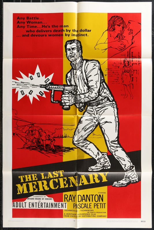 The Last Mercenary (1969) Original US One Sheet Movie Poster 27 x 41