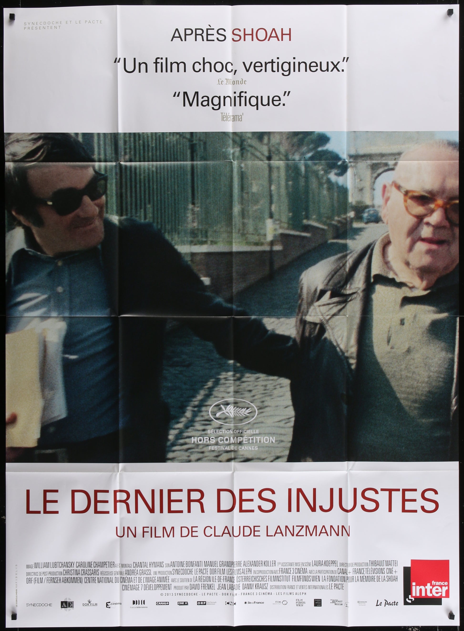 The Last Of The Unjust (2013) Original French Grande Movie Poster 116 x 157 cm