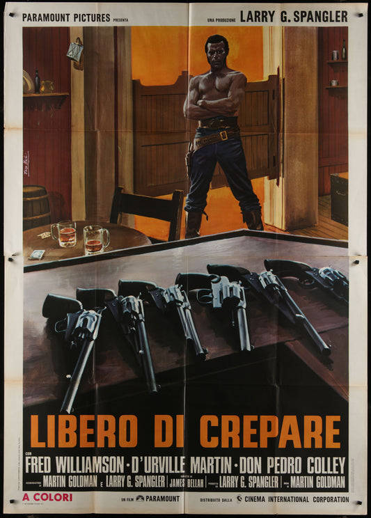 The Legend of Nigger Charley (1972) Original Italian Two-Panel Movie Poster 55 x 78