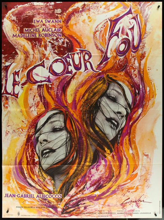 The Mad Heart (1970) Original French One Panel Movie Poster