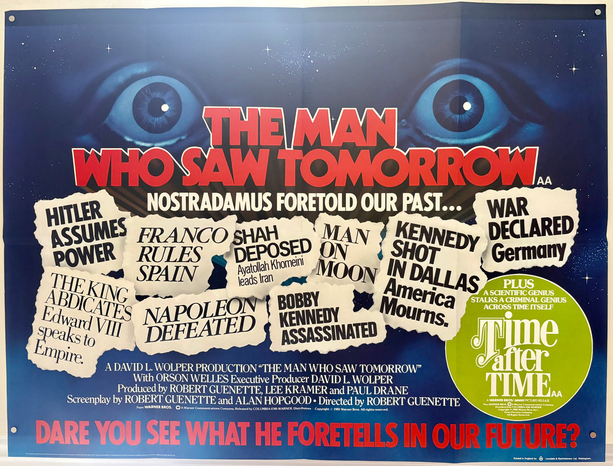 The Man Who Saw Tomorrow (1981) Original UK Quad Movie Poster