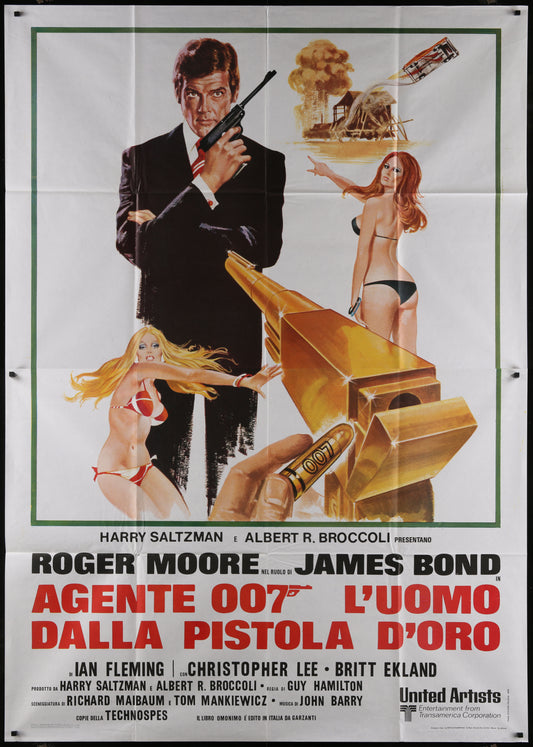 The Man with the Golden Gun (1970s RR) Italian 4-Fogli Movie Poster