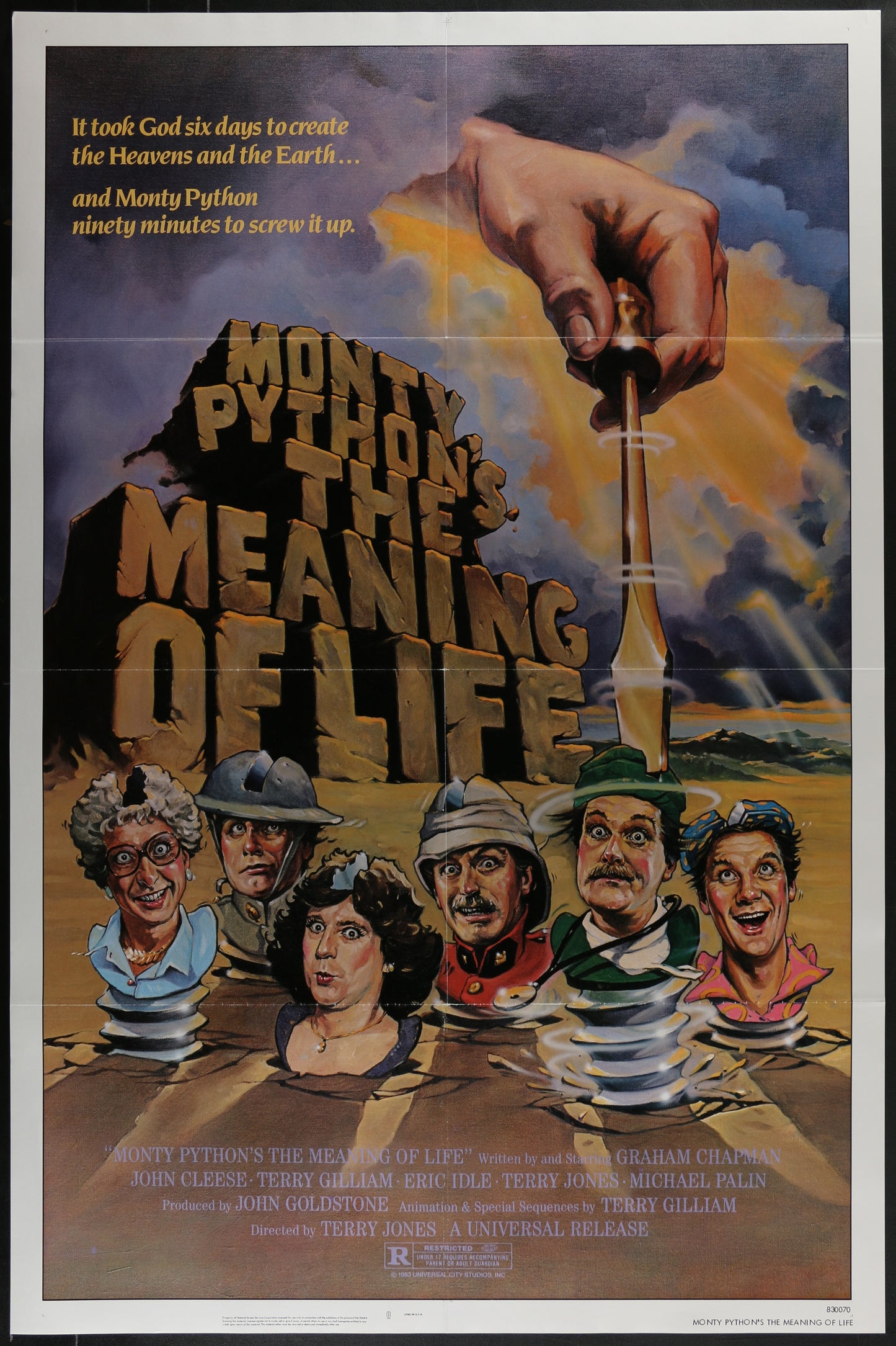 The Meaning Of Life (1983) Original US One Sheet Movie Poster 27 x 41