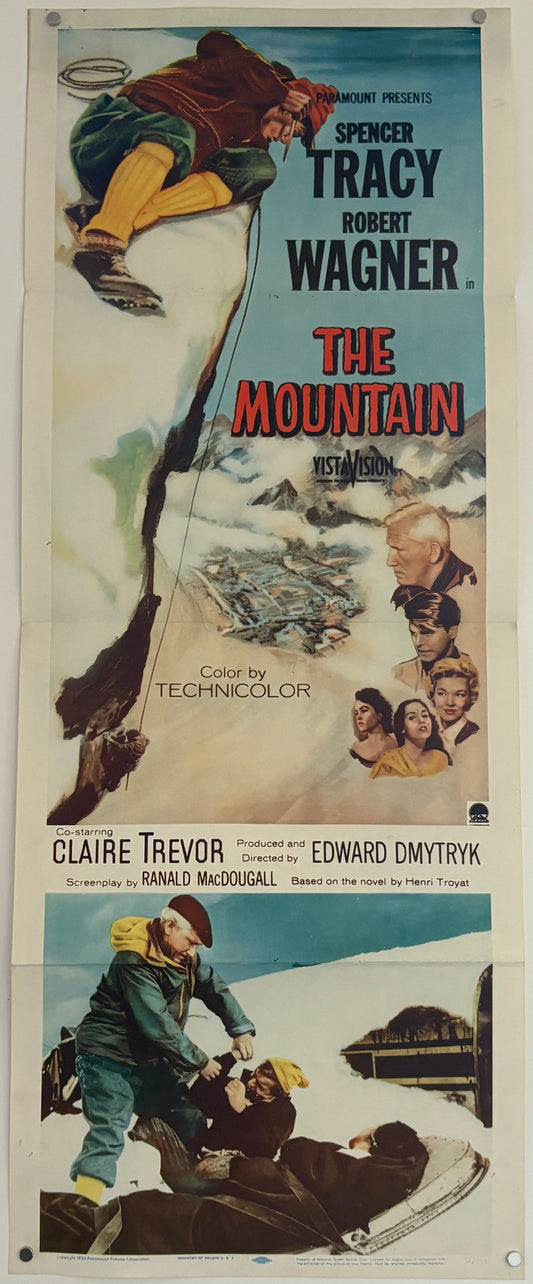 The Mountain (1956) Original US Insert Movie Poster 14 x 36